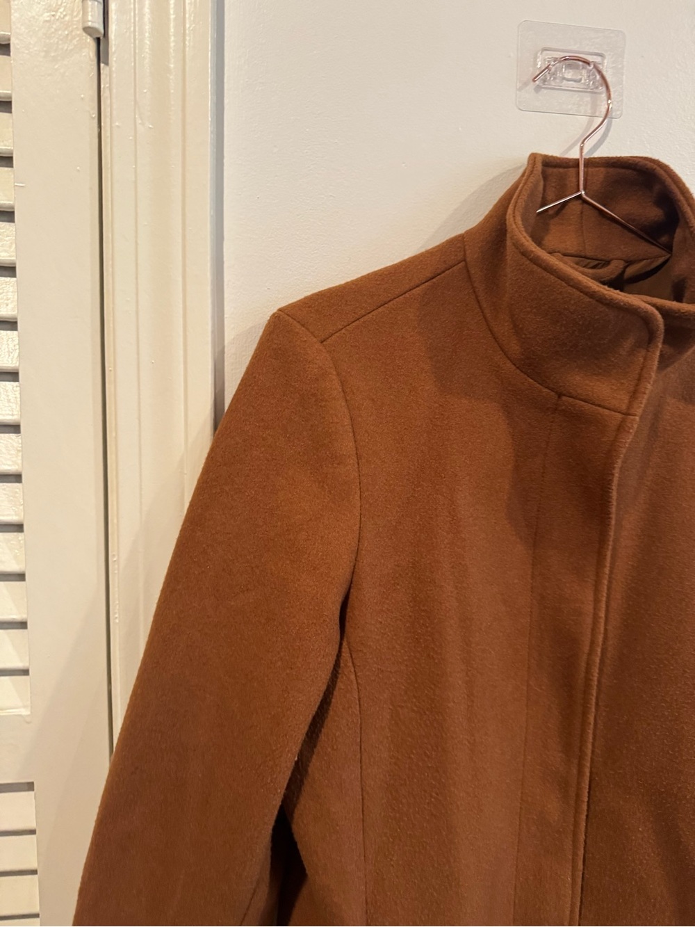 Old Navy Womens Soft Brushed Funnel Neck Coat medium tall - Picture 3 of 14